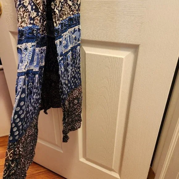 Eight Sixty For a Pea in the Pod Sleeveless Blue Maternity Maxi Dress Medium - Picture 3 of 8